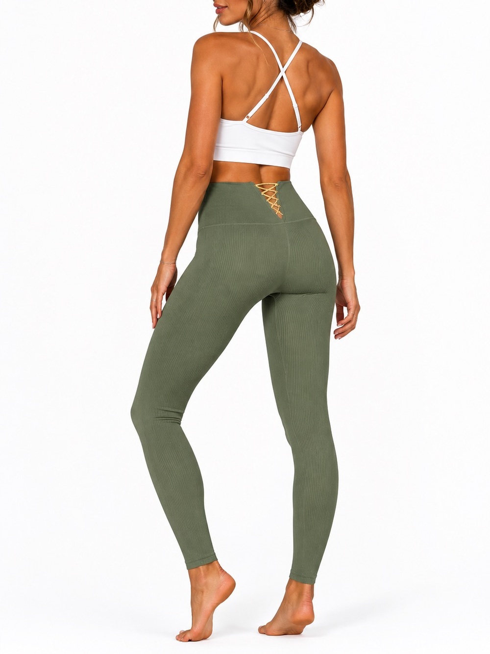 Fabletics High Waisted Seamless Ribbed Leggings